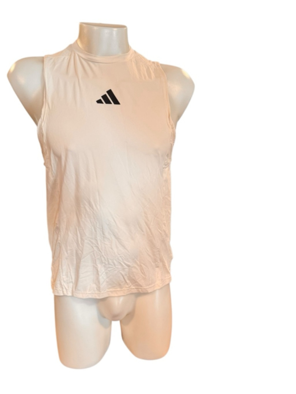 Men's Adidas White D4T Int. Tank Top XL i37